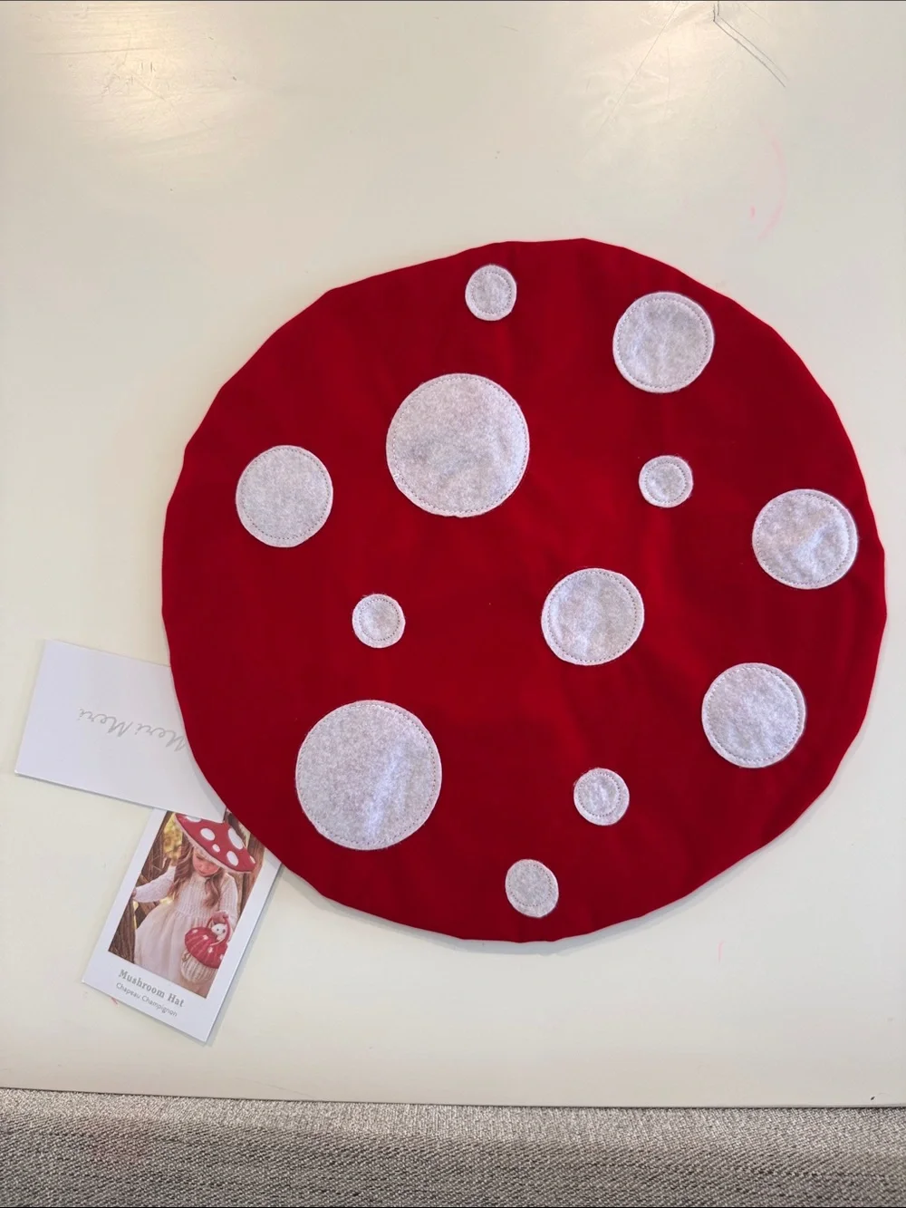 Meri Meri Kids Mushroom Hat - Red with White Spots 3-6 months